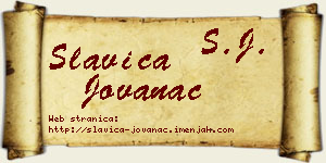 Slavica Jovanac vizit kartica